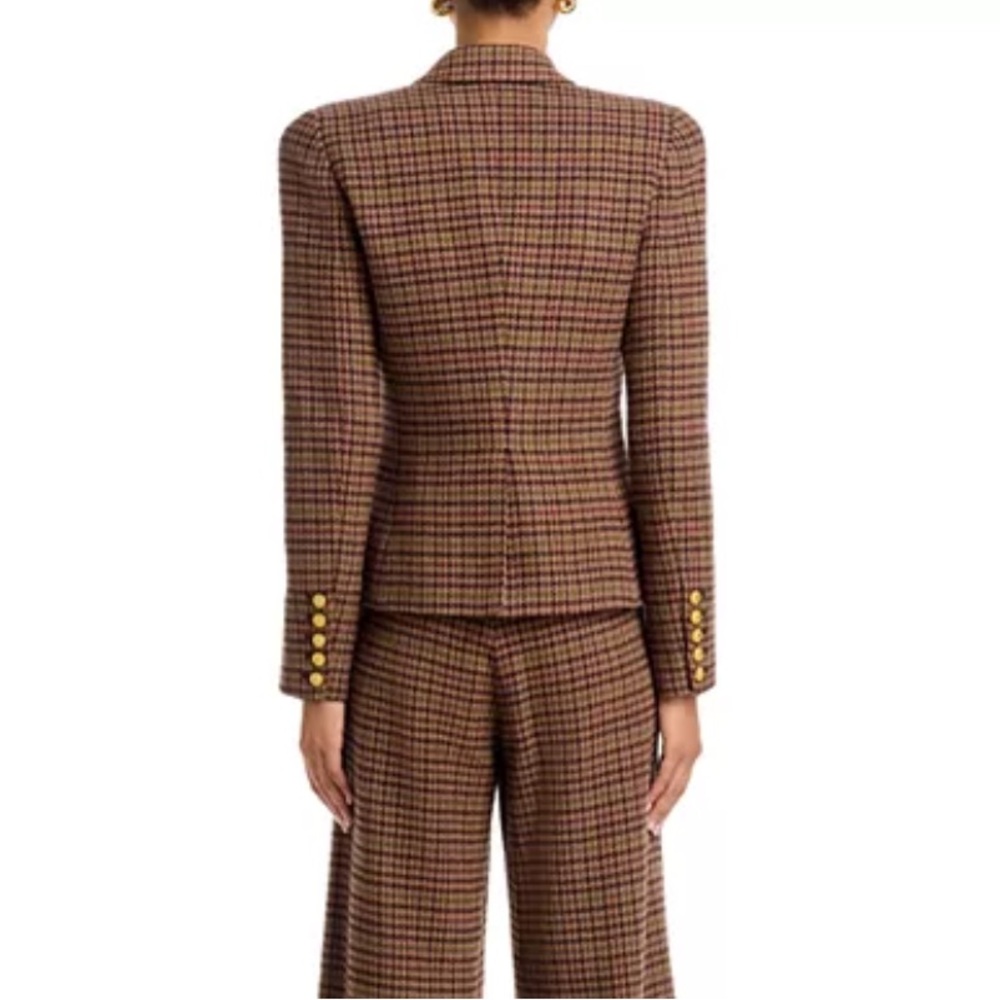 L'AGENCE Bethany Structured Tweed Blazer Jacket - Picture 4 of 14